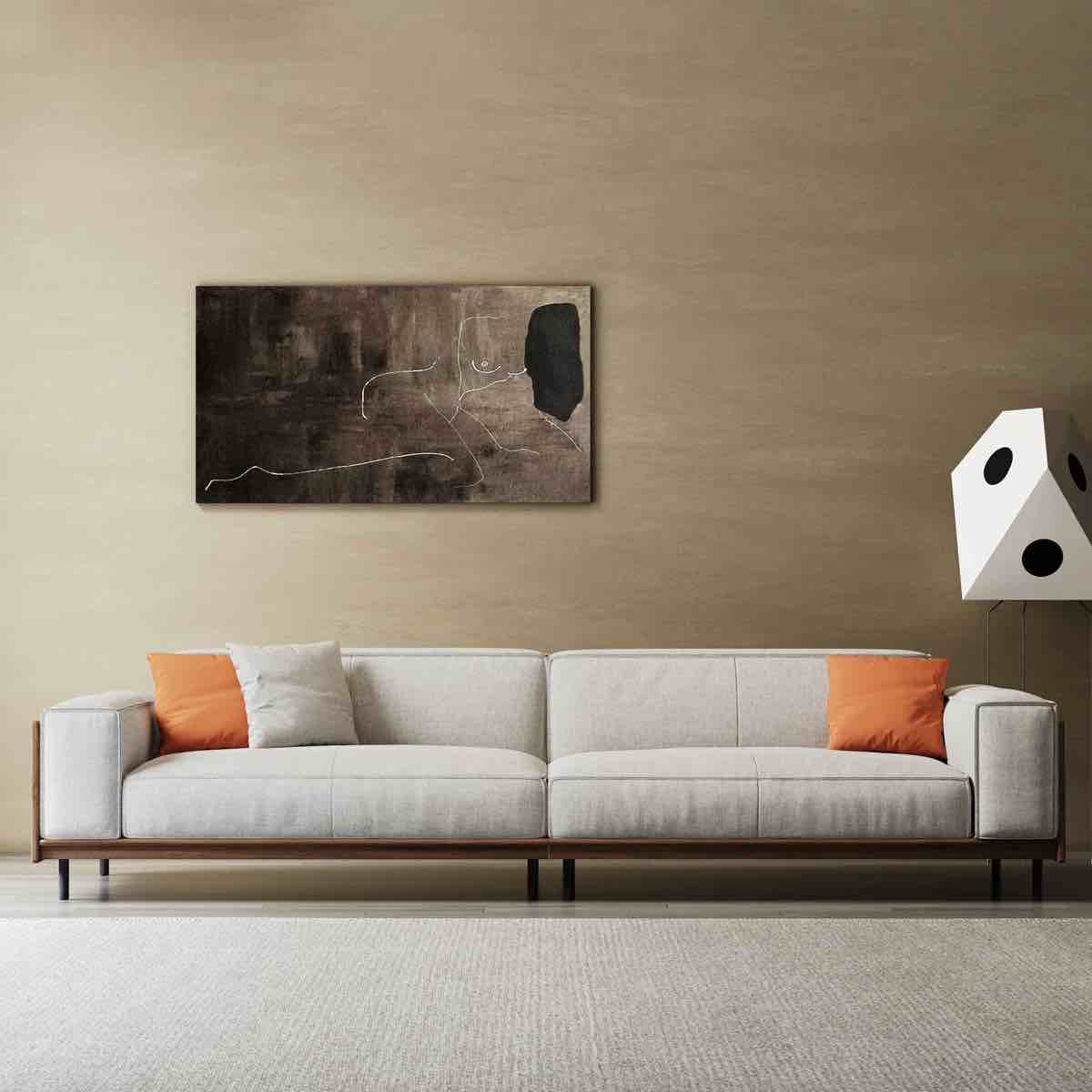 Nyair 111.8'' Square Arms  Compliant Sofa?Solid Wood Frame Couch