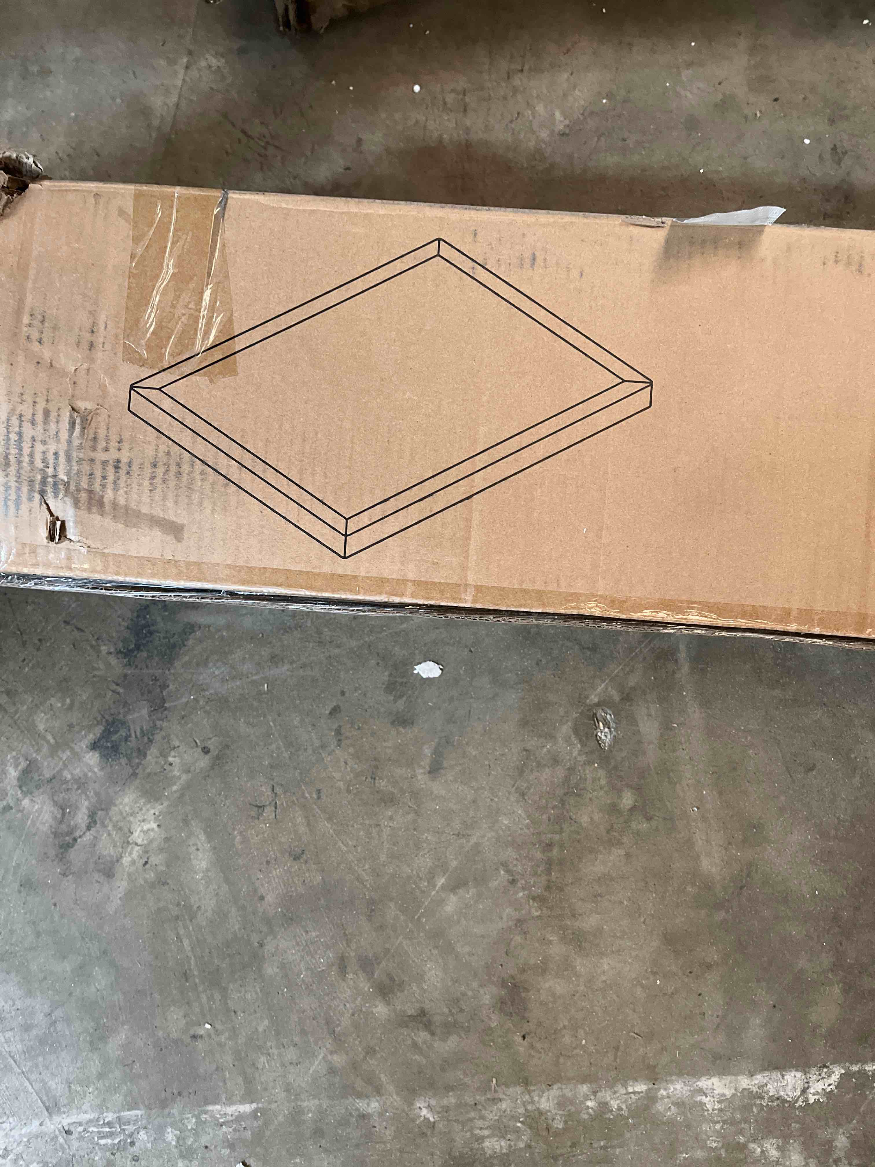 Metal box spring frame. 