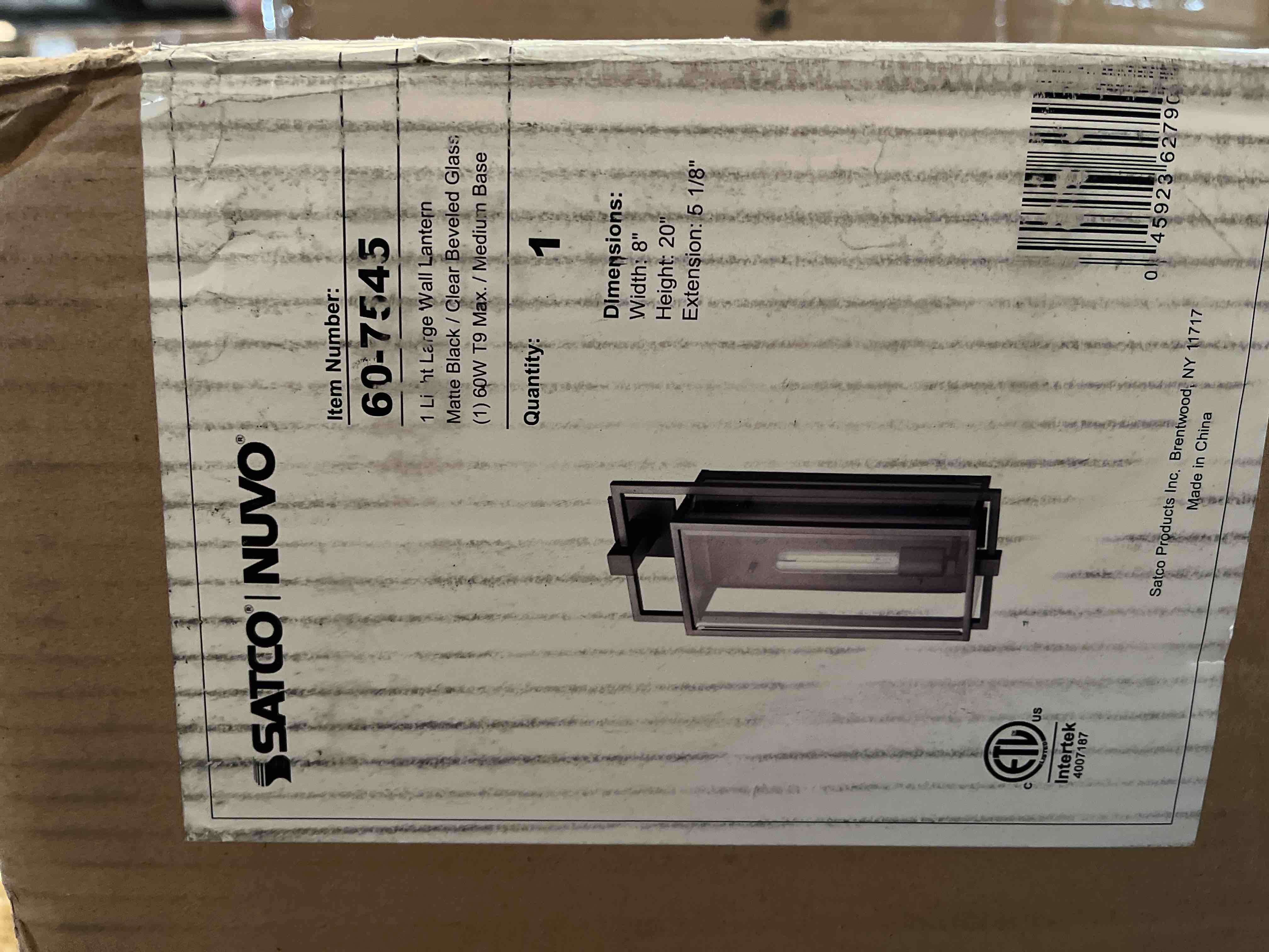 SATCO NUVO Large White Lantern