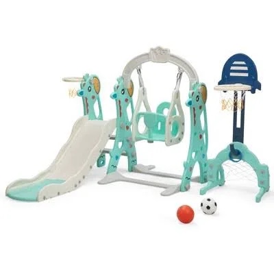 GLAF Plastic Swing Set with Swing and slide
