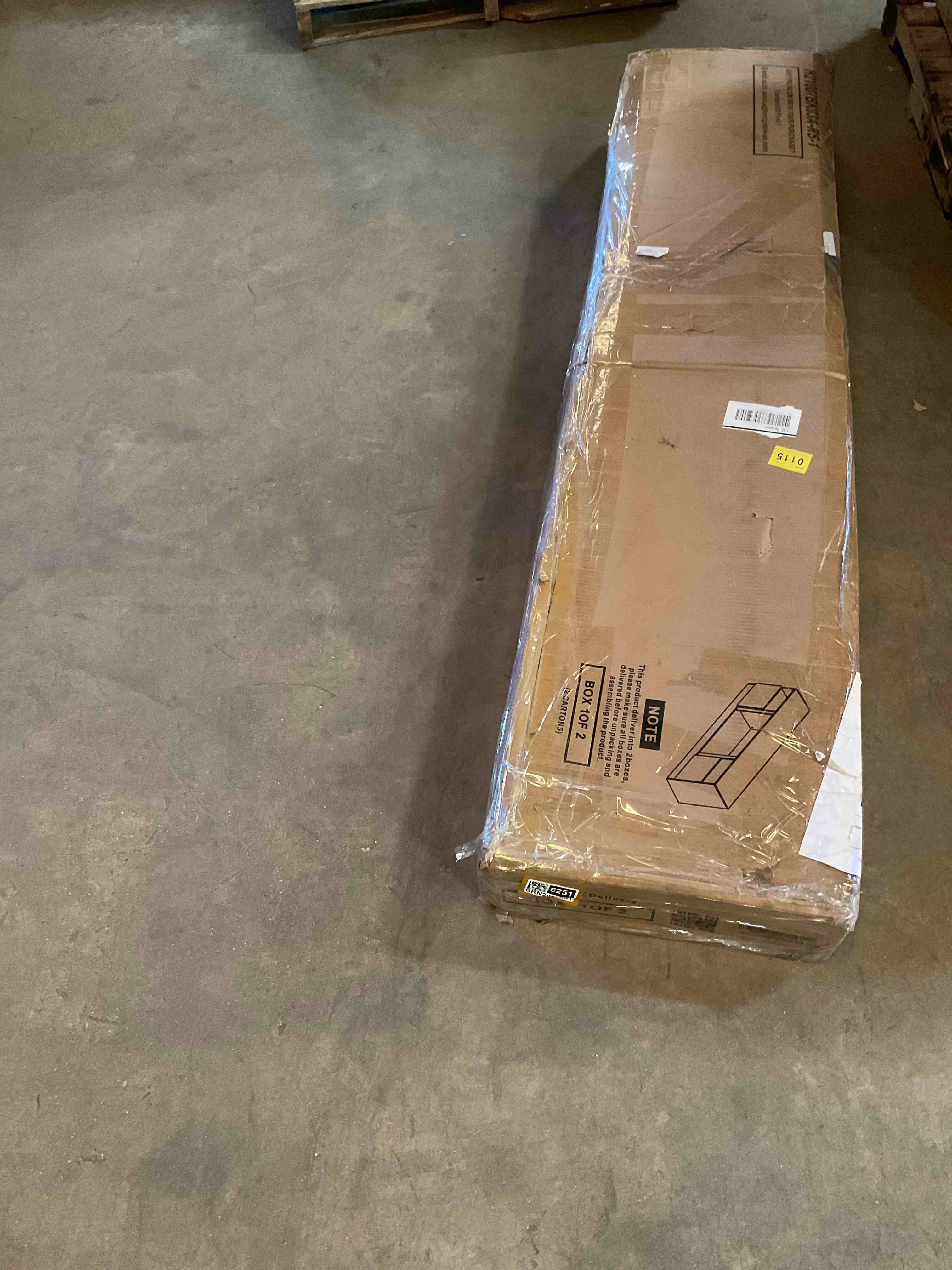 Condition photo showing Good Condition for Fireplace Tv Stand With 36" Electric Fireplace, Led Light Entertainment Center, Modern Wood Texture Entertainment Stand With Highlight Storage Cabinet For Tvs Up To 80", 70 Inches