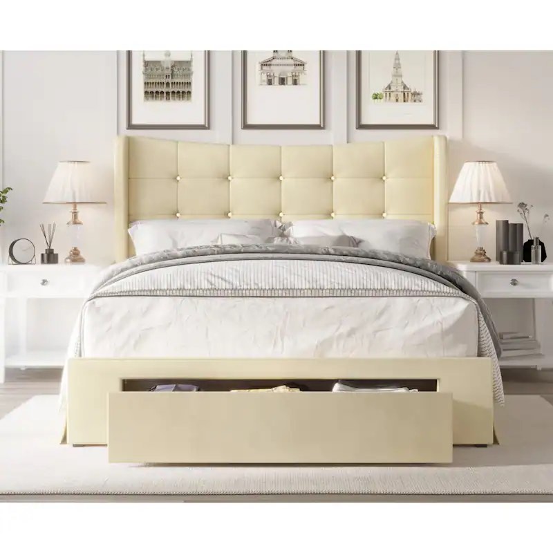 Bennett Full Tufted Upholstered Storage Panel Bed
