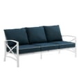 Afuera Living Transitional Outdoor Metal Sofa With Cushions 