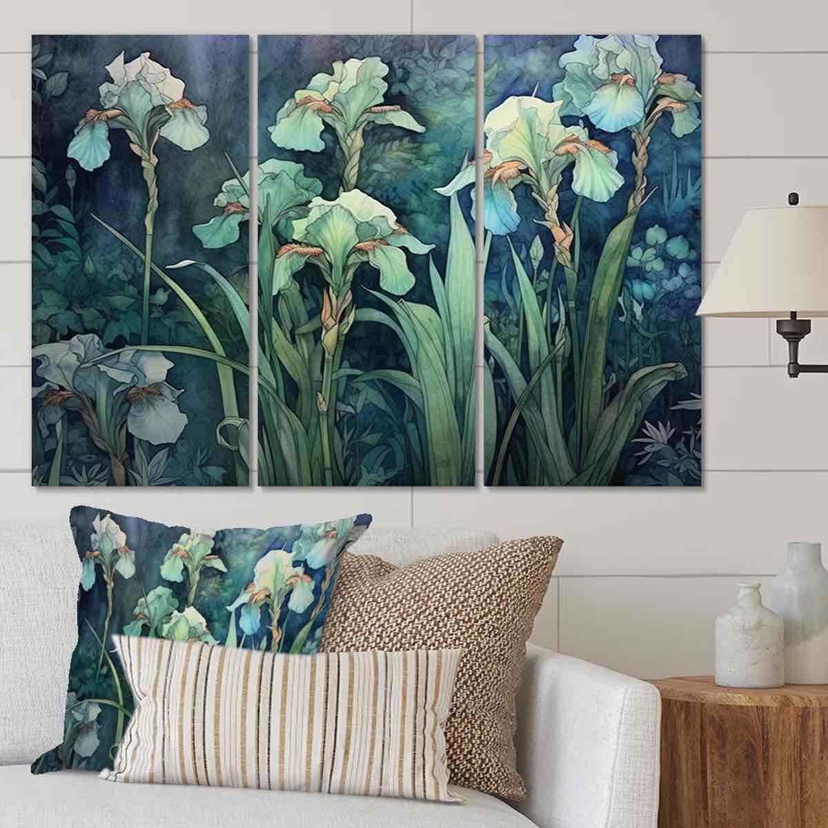 Irises And Water 3 Pieces