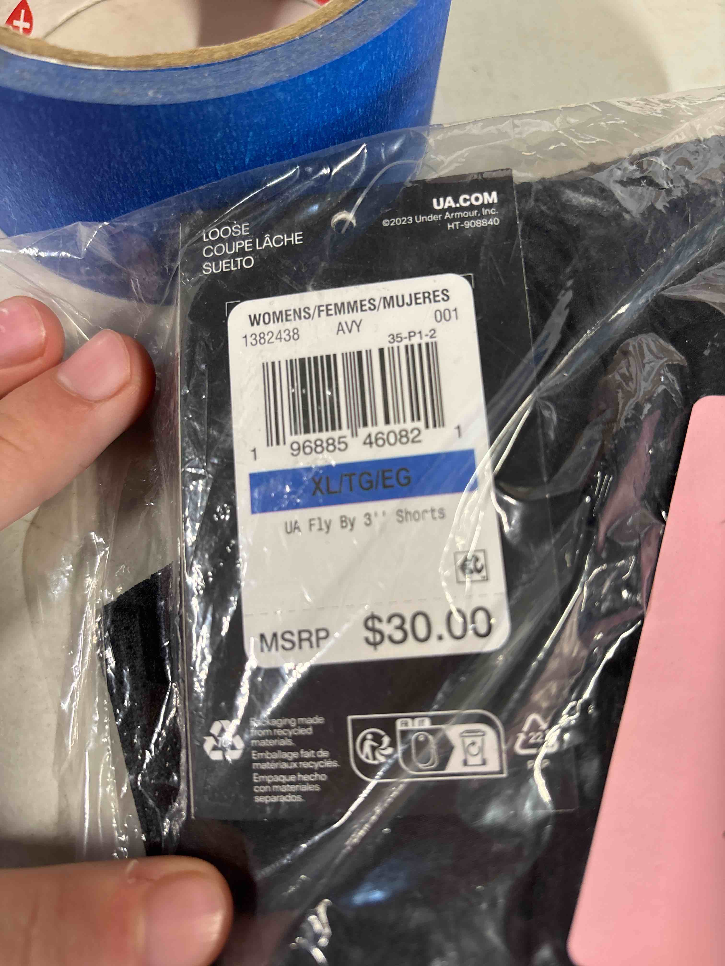 Condition photo showing Good Condition for Size XL. Under Armour Women's Fly by Shorts