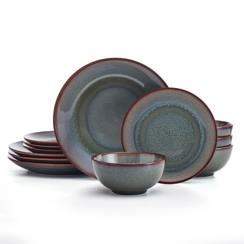Pfaltzgraff Mackensie 12-Piece Stoneware Dinnerware Set, Service for 4