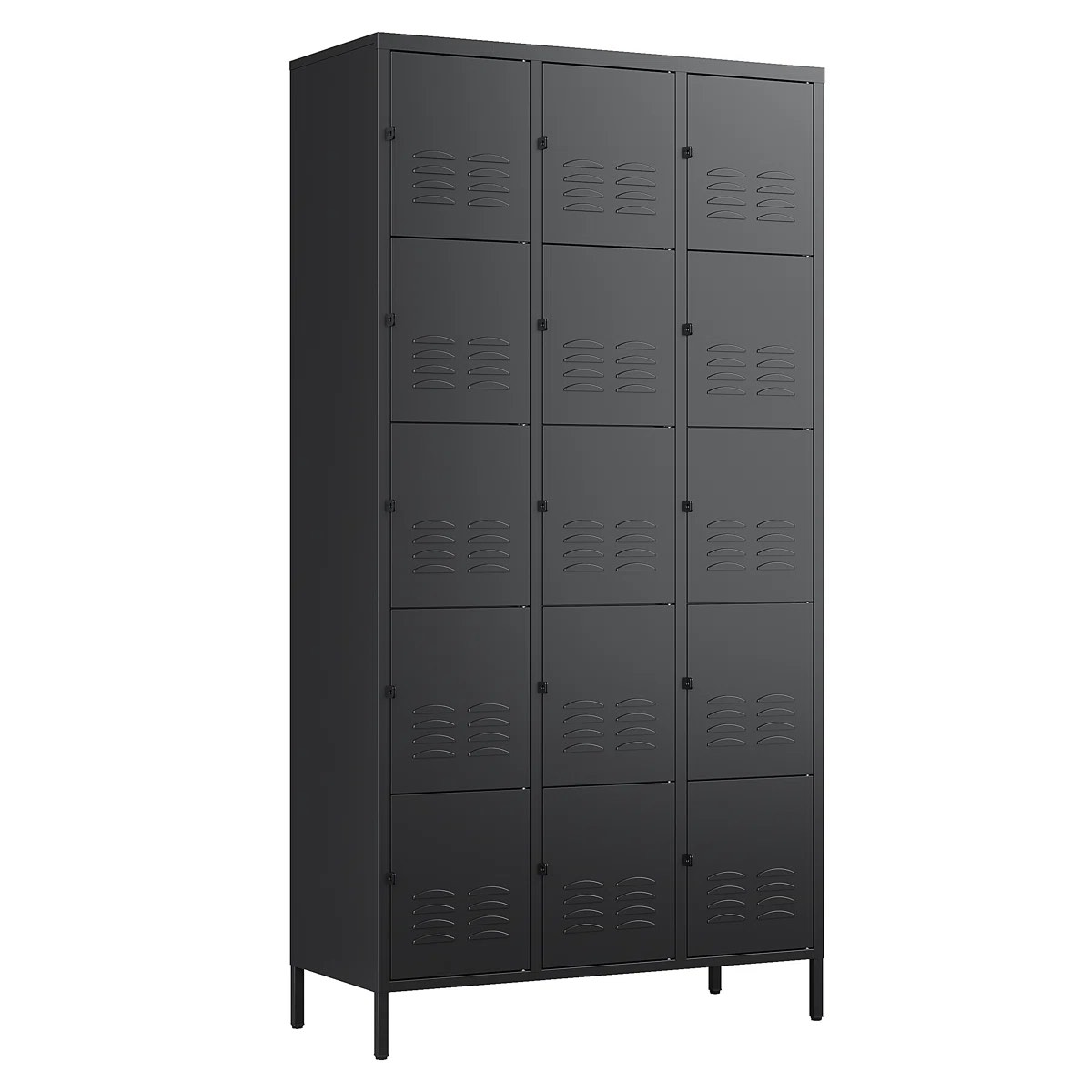 35.4 Inch Wide Metal Large Employee Locker With 15 Compartments