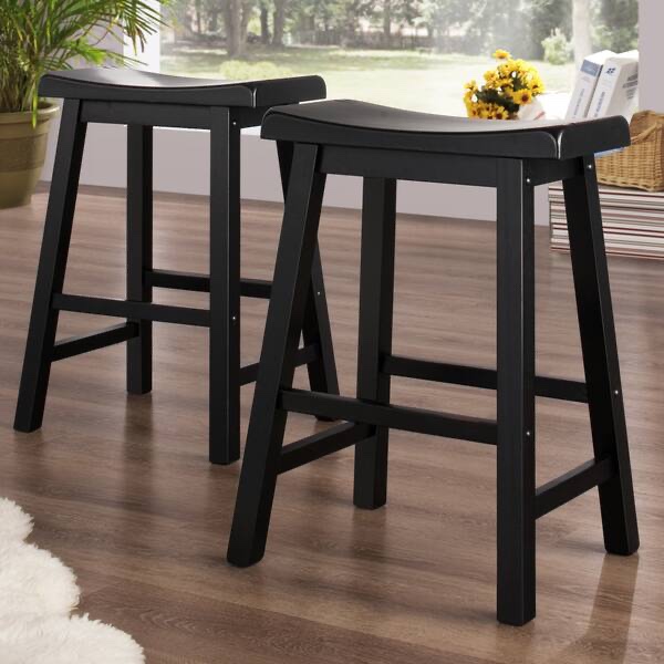 TRIBECCA HOME Salvador Saddle Back 24-inch Counter Height Stool (Set of 2)