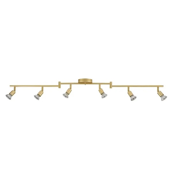 Globe Electric Payton 6-Light Painted Brass Foldable Track Lighting Kit  57505