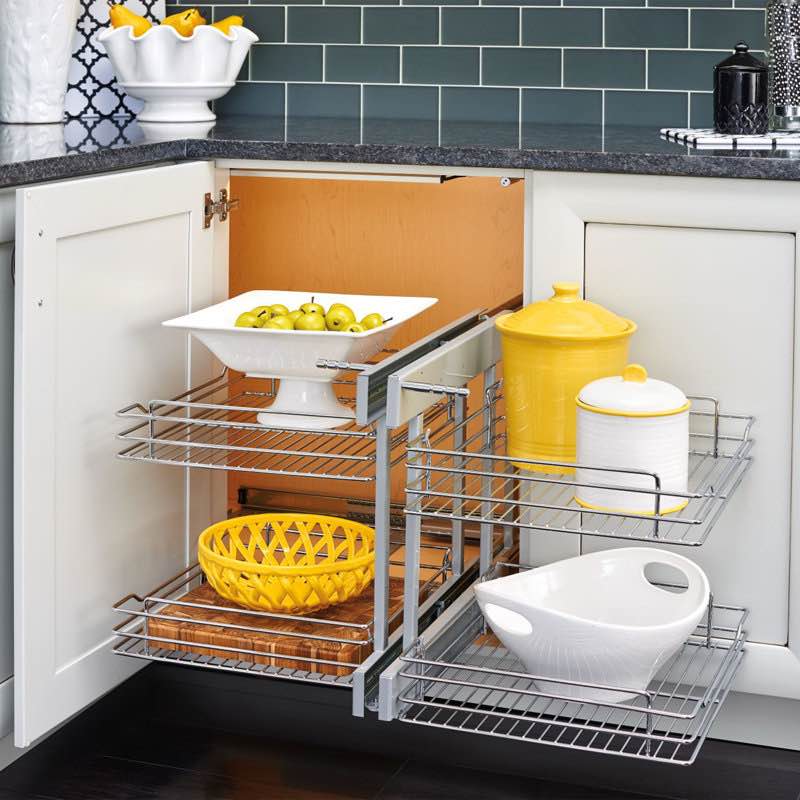 Blind Corner Pull Out Basket Organizer