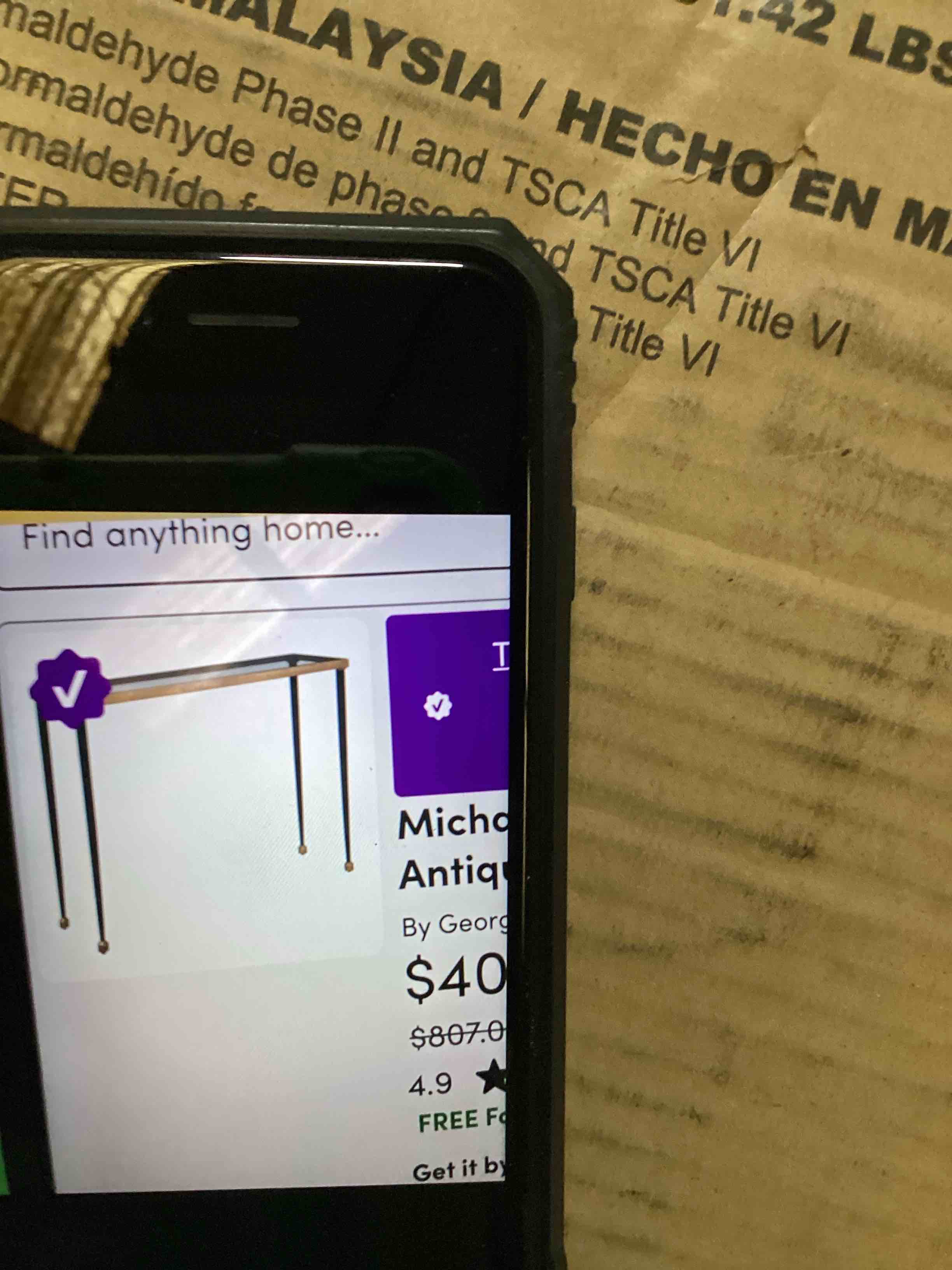 Condition photo showing Good Condition for Michaele Antique Gold Console Table