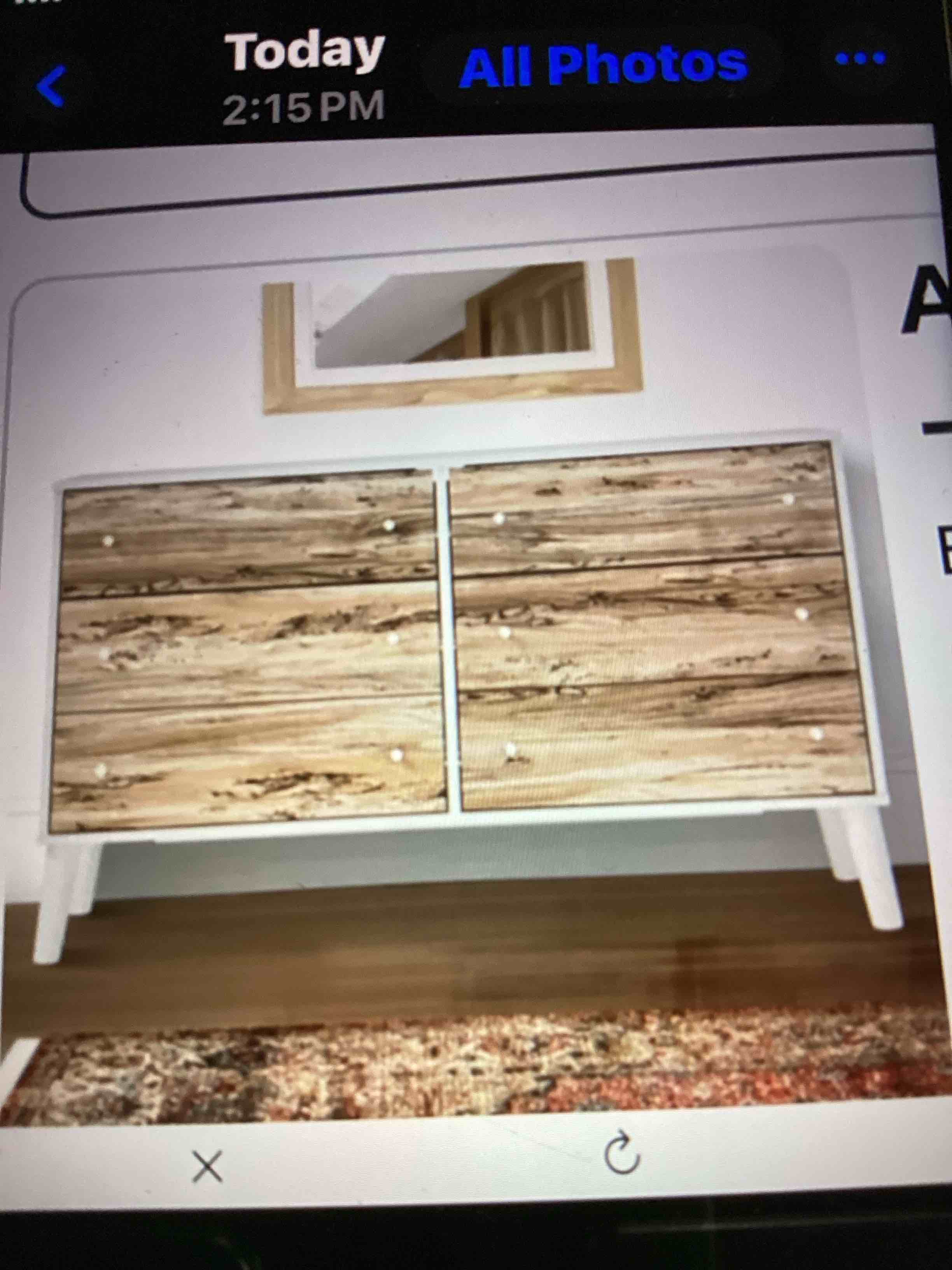 Trenasia 6-Drawer Double Dresser Chest with Metal Legs