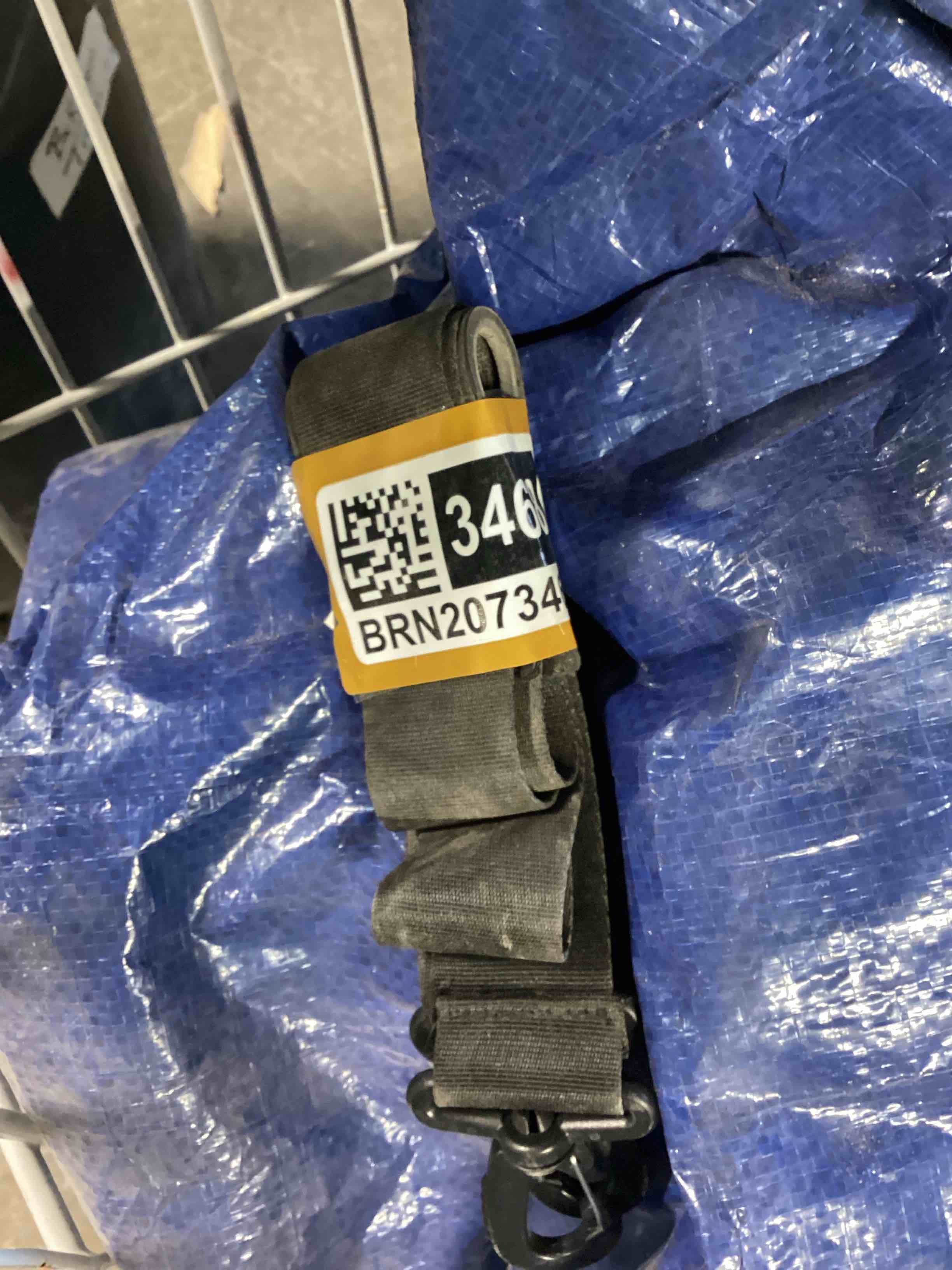 Condition photo showing Good Condition for adjustable nylon strap with double carabiner hooks