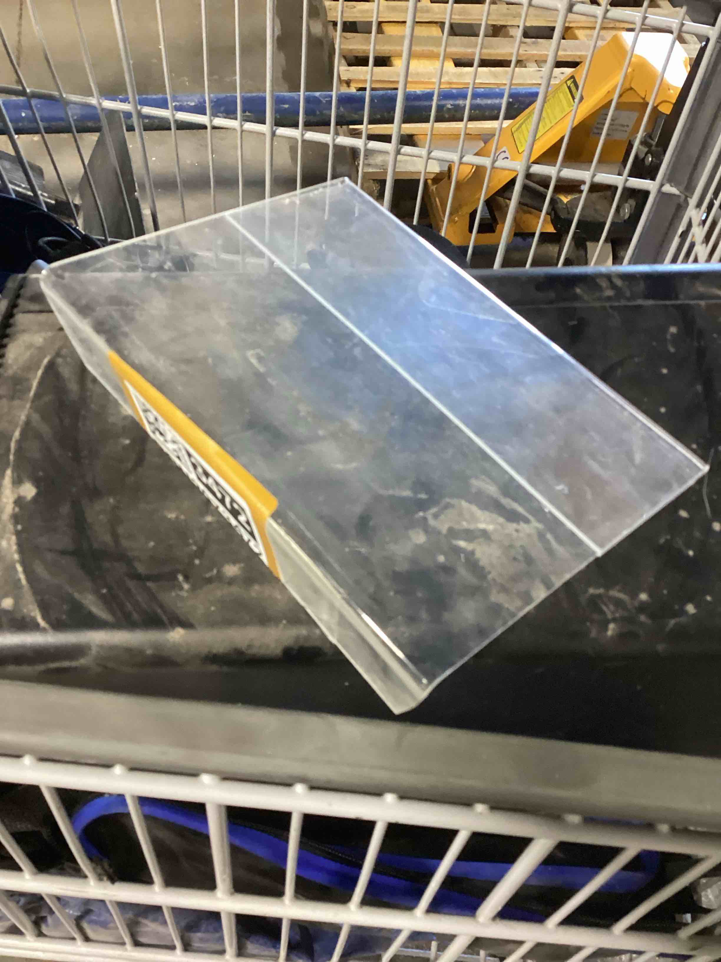 Condition photo showing Good Condition for clear acrylic display stand