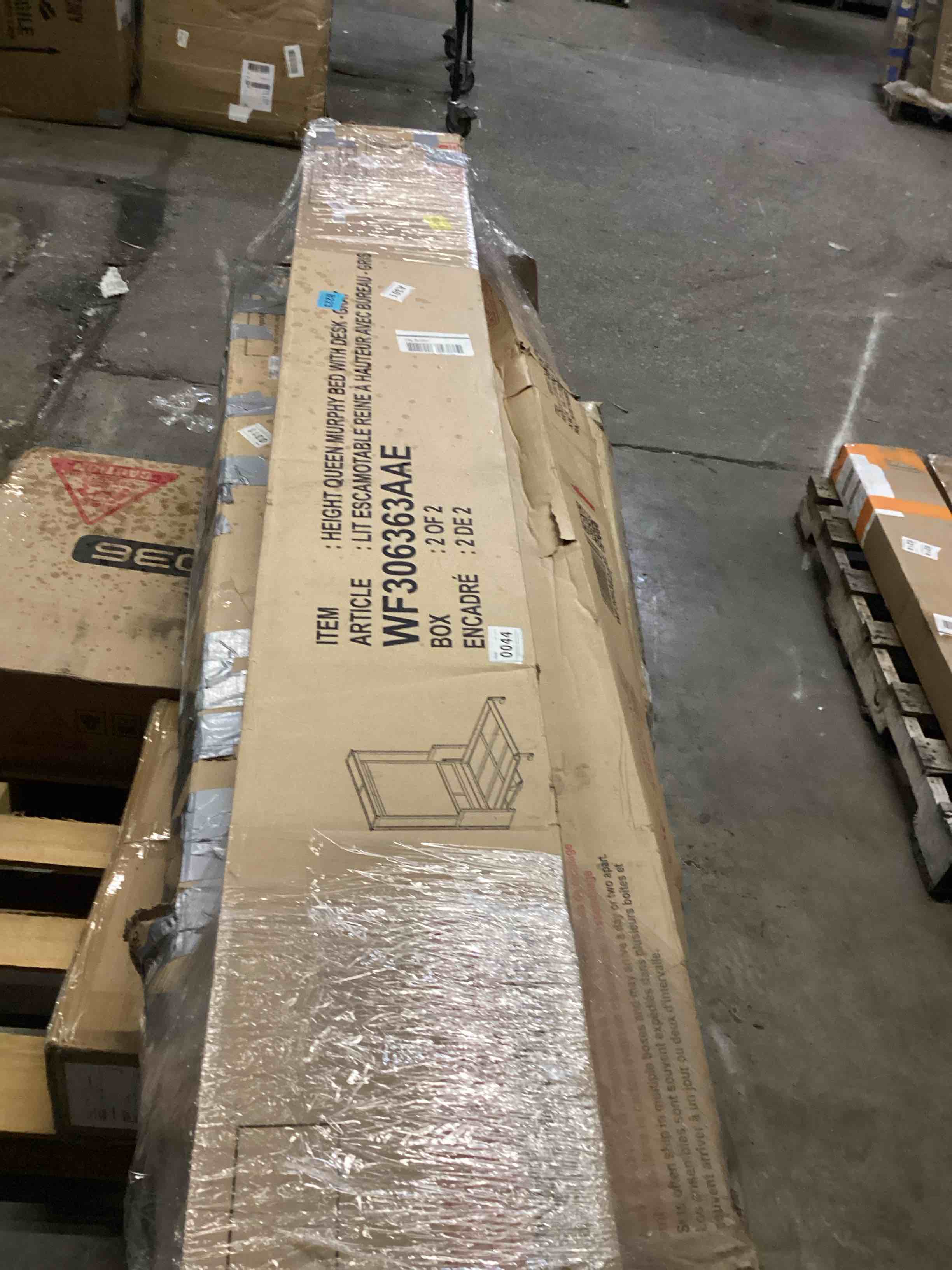 queen size murphy bed with convertible shelf and headboard