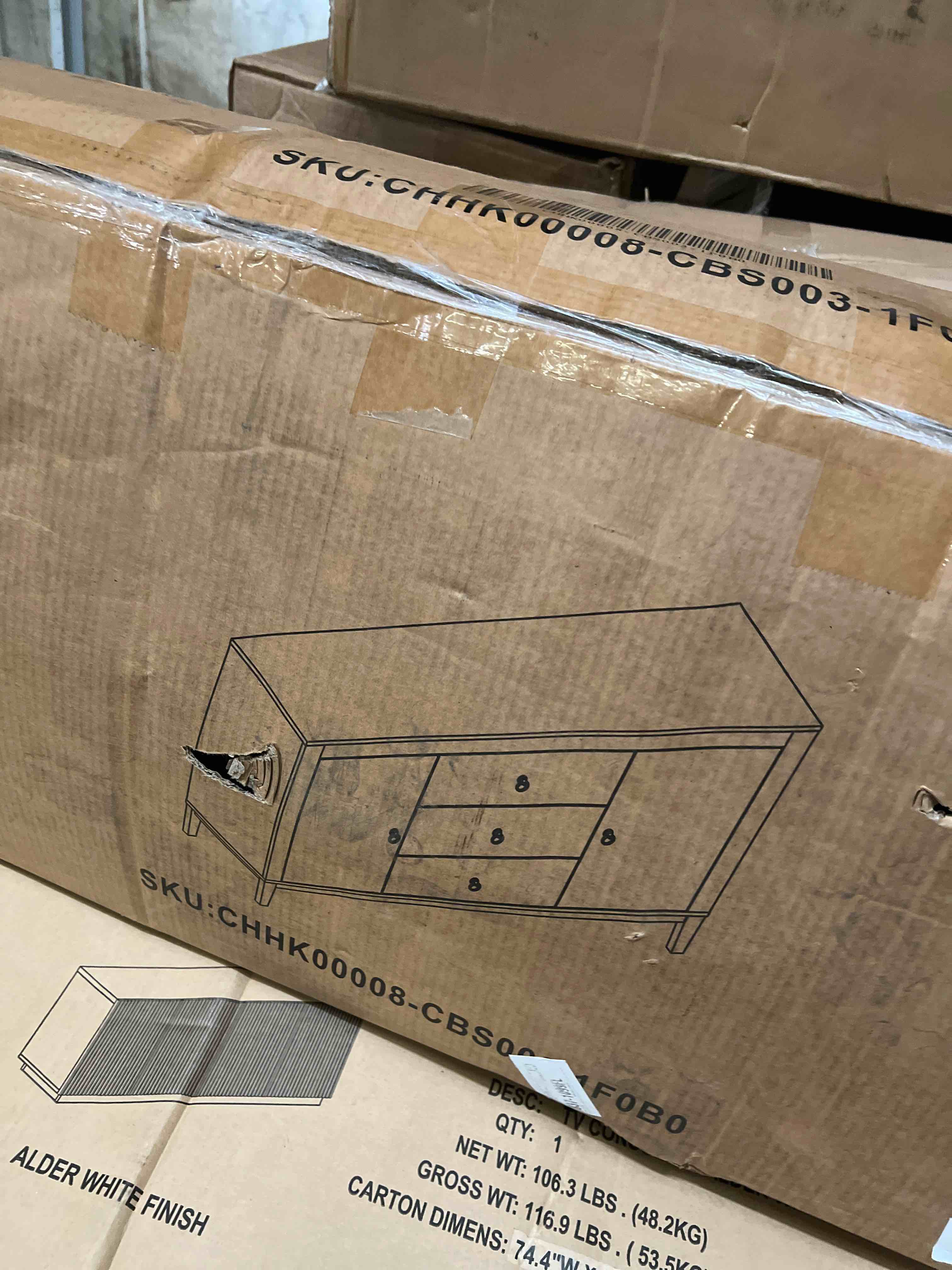 dorne 60" modern high gloss burl sideboard with adjustable shelves