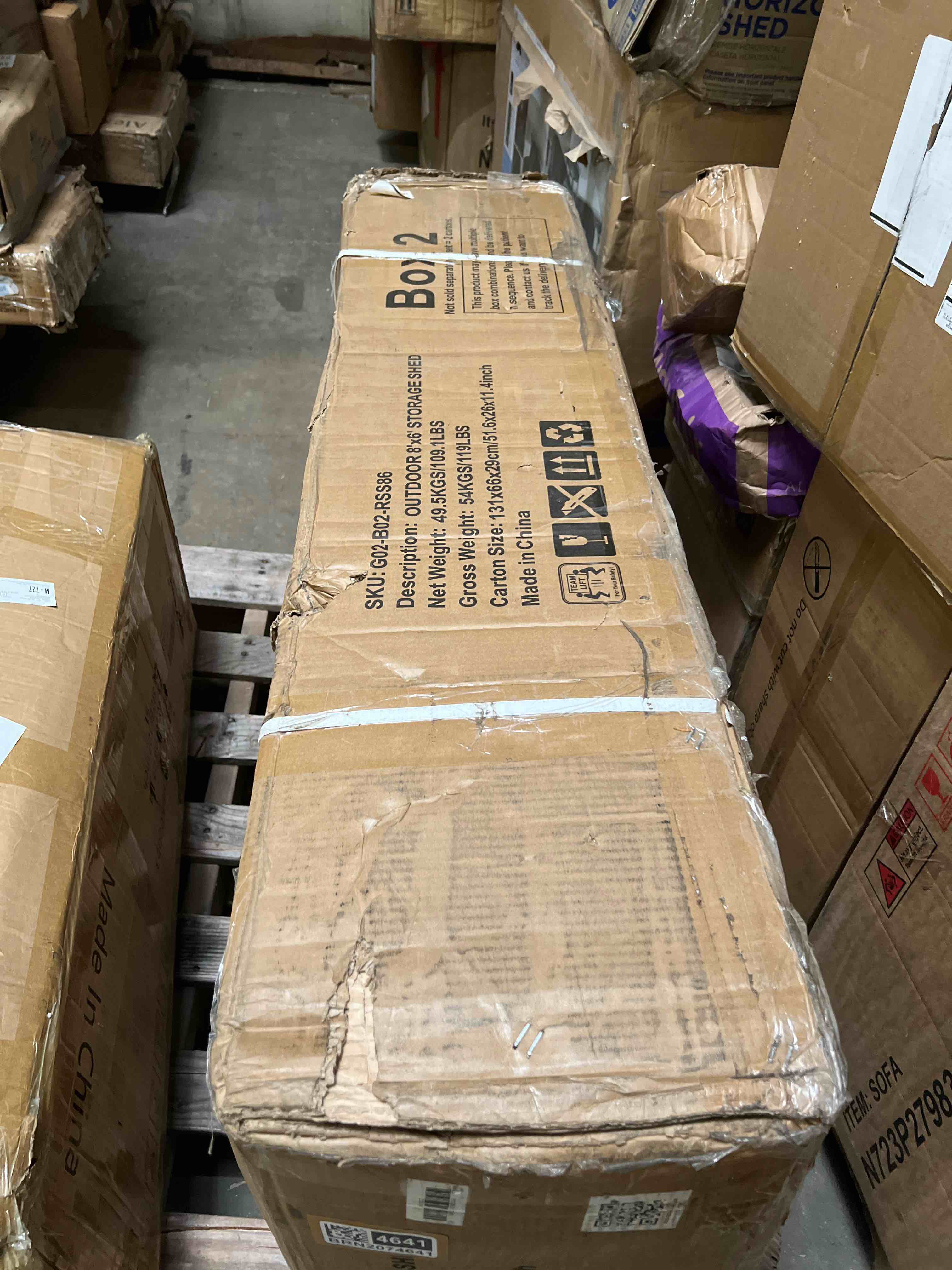 box 2 Resin Storage Shed, Weatherproof Outdoor Shed with Built-in Floor Air Ventilations Skylight Windows Lockable Doors