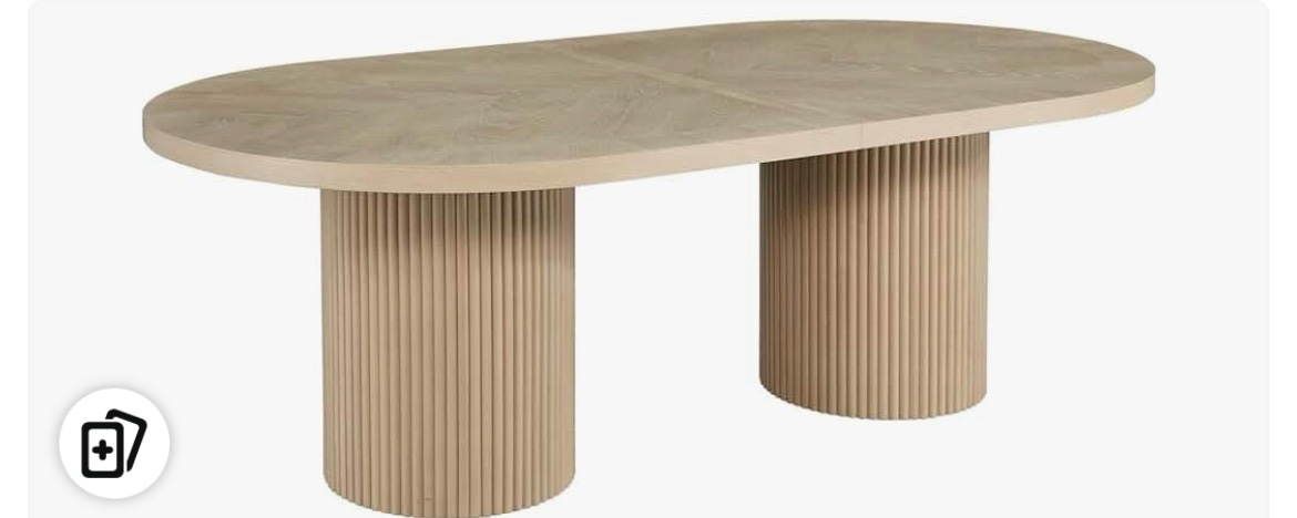 30"HÃ—33.5"W Oval Oak Dining Table Kitchen Table Conference Table Gaming Table with Double Pedestal up to 8 People