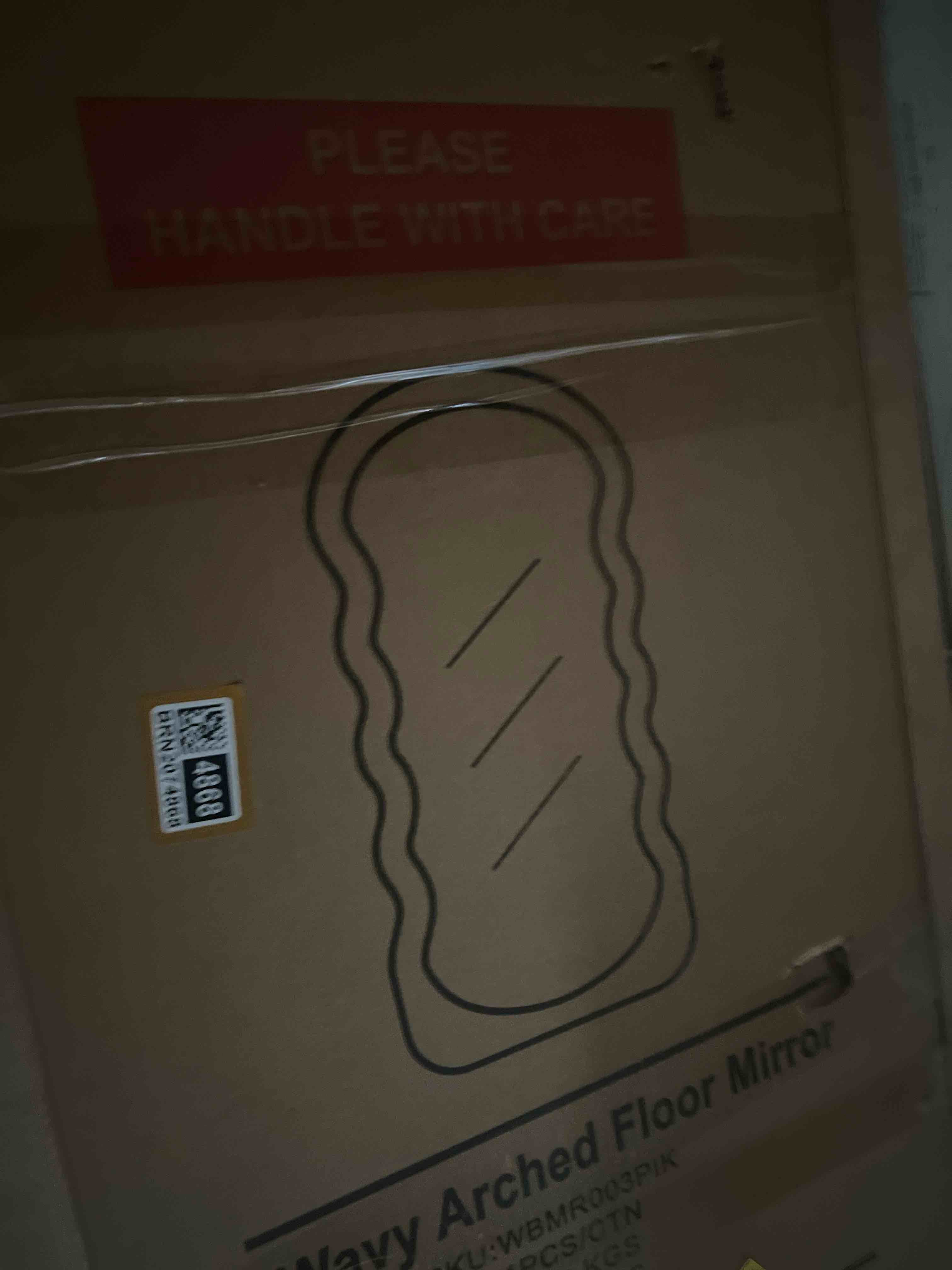 Wavy Manufactured Wood Wavy Full Length Mirror