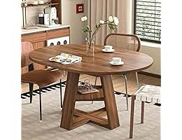 Condition photo showing Good Condition for 30"HÃ—33.5"W Oval Oak Dining Table Kitchen Table Conference Table Gaming Table with Double Pedestal up to 8 People