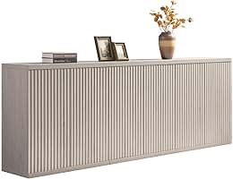 55" sideboard buffer cabinet with fluted slide doors,tambour storage cabinet with shelves