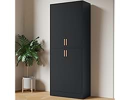 71" Kitchen Hutch Storage Cabinet With Charging Station