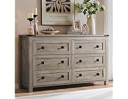 Parleen 6 Drawer 52" W Double Dresser, Bedroom Dresser