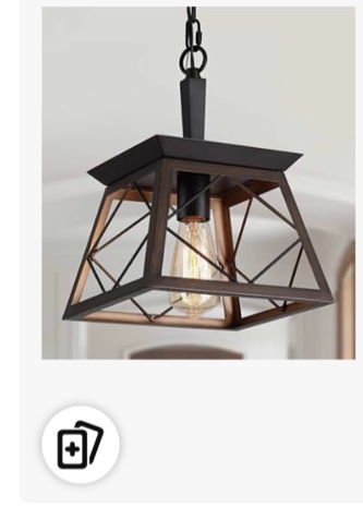 1 - Light Single Pendant Industrial Kitchen Island Lantern Chandelier