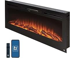 1400-watt electric fireplace insert with 7 flame settings