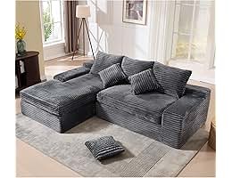 (incomplete )comfortable corduroy sofa with versatile functions for living and bedroom