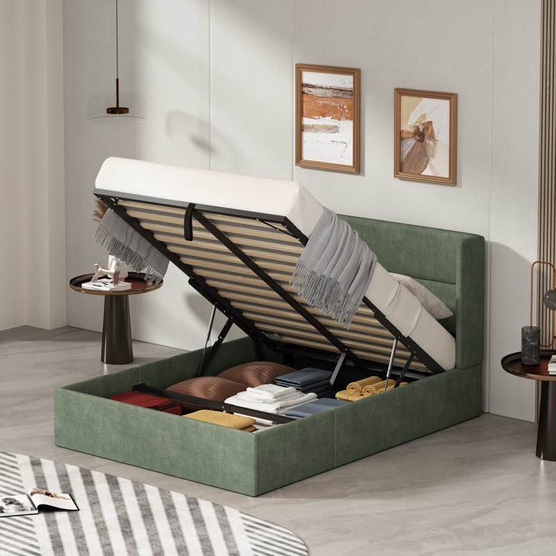 Gaillarde Hydraulic Lift Up Storage Upholstered Platform Bed