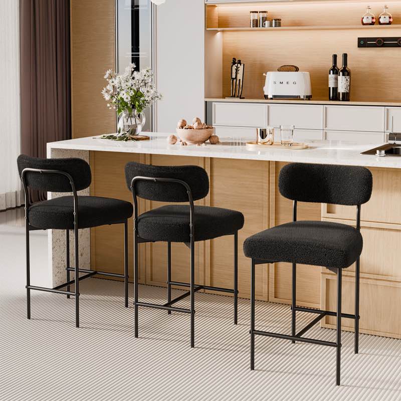 Osborne 26" H Upholstered Bar Stools Counter Height Bar Stools With Adjustable Foot Pads