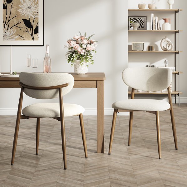 Fabric Dining Chair With Metal Legs WAYFAIR