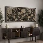 Abstract Botanical Vintage Floral Pattern in Landscape Retro Decor Extra Large Artwork Wall Art