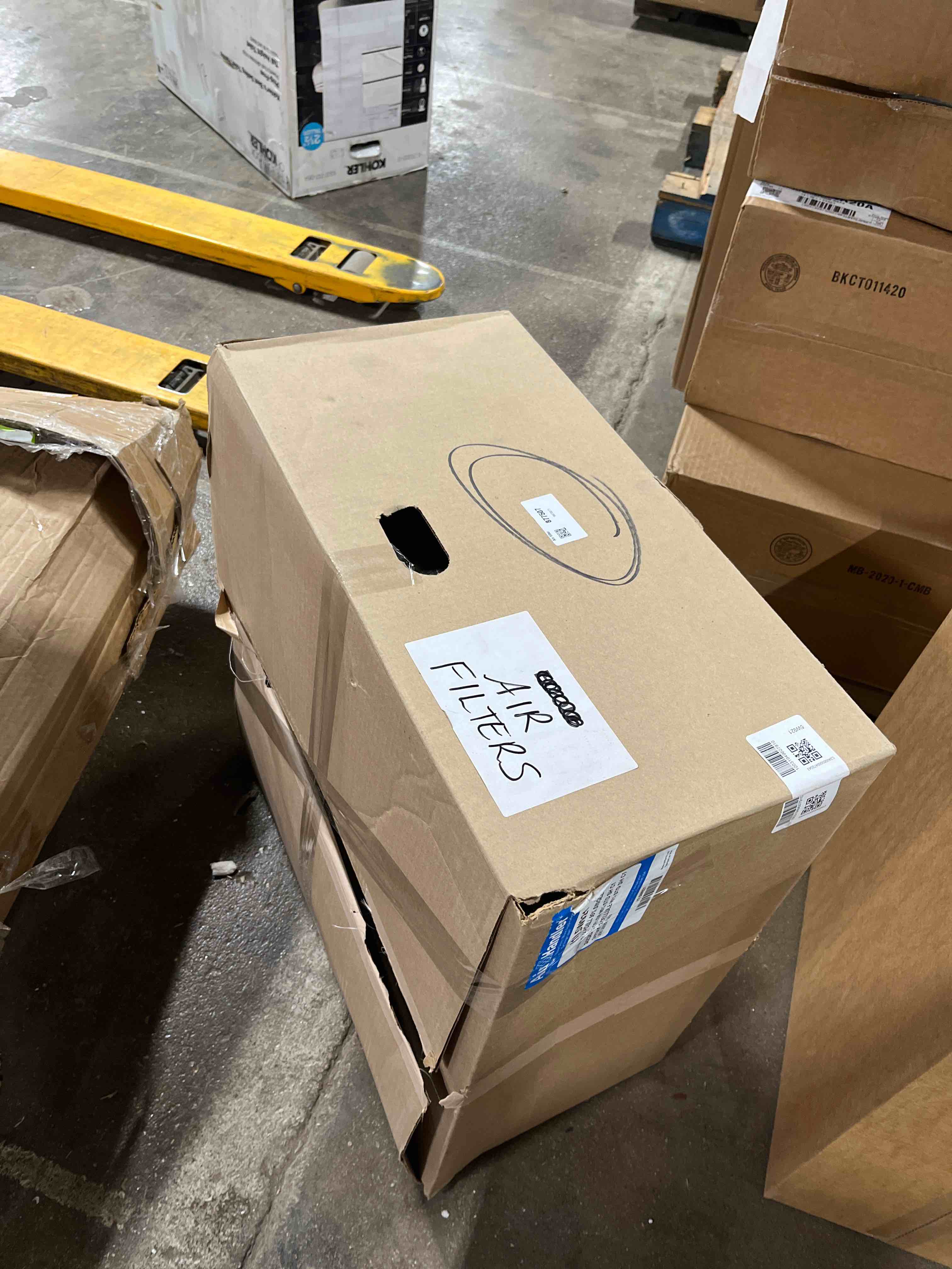 Condition photo showing As Is for Air filter (damaged)