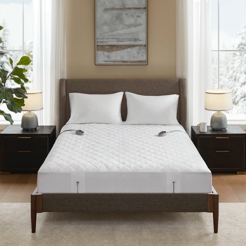 Beautyrest Cotton Deep Pocket Heated Mattress Pad-20 Heat Settings