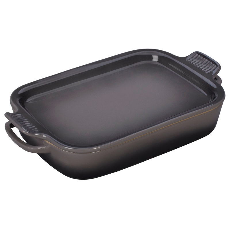 Le Creuset Stoneware Rectangular Dish With Platter Lid, 2.75Qt.