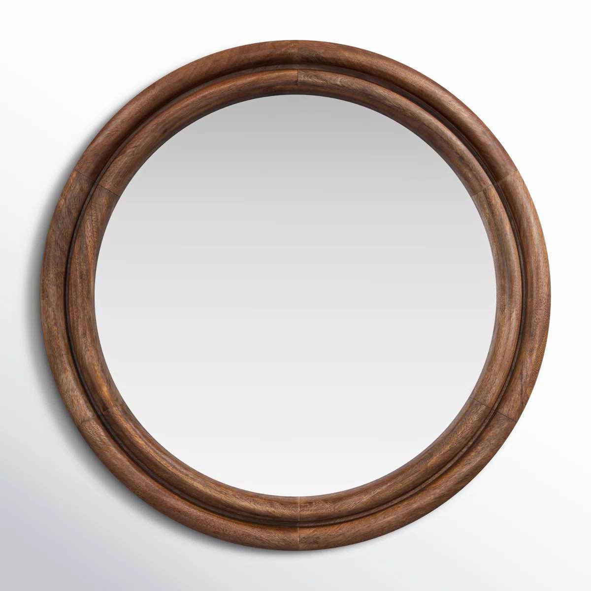 Larina Ribbed Wood Wall Mirror