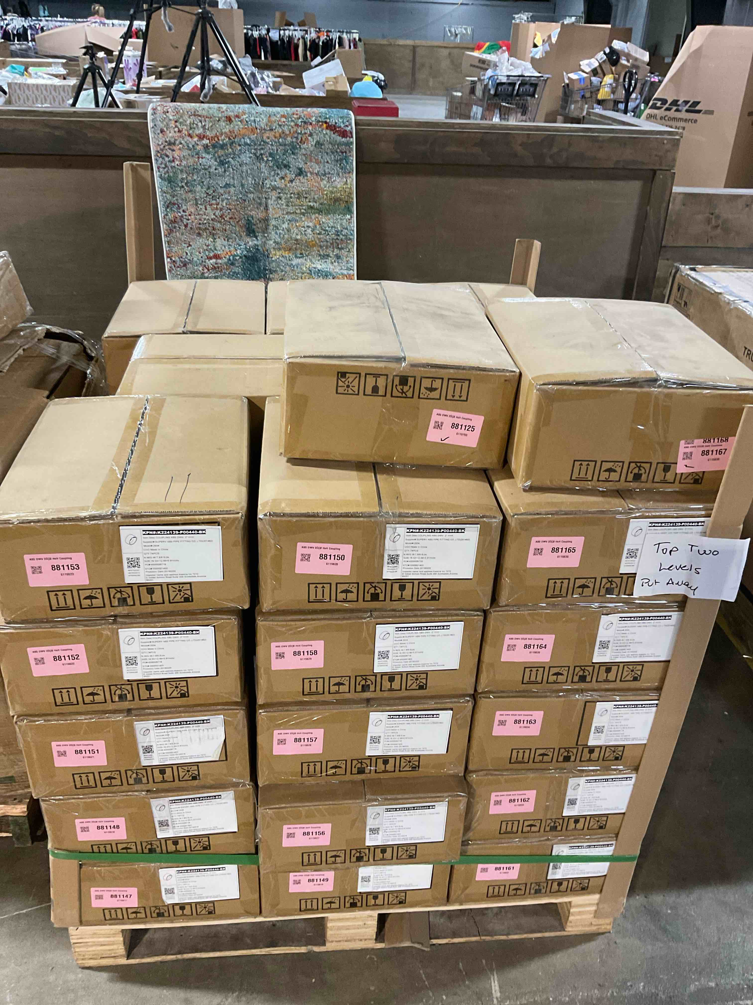 Pallet of ABS DWV 2 HxH Coupling