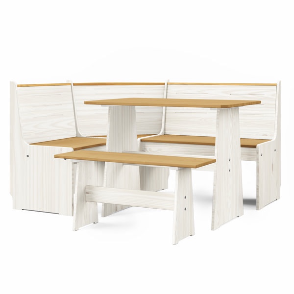 Lief 5 Person Corner Breakfast Nook with Hidden Storage