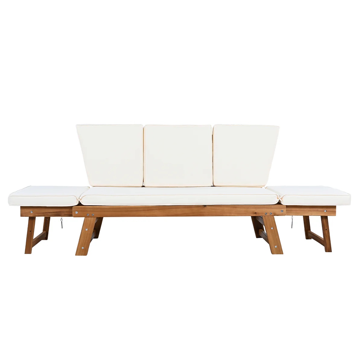 OUTDOOR ADJUSTABLE PATIO WOODEN DAYBED SOFA