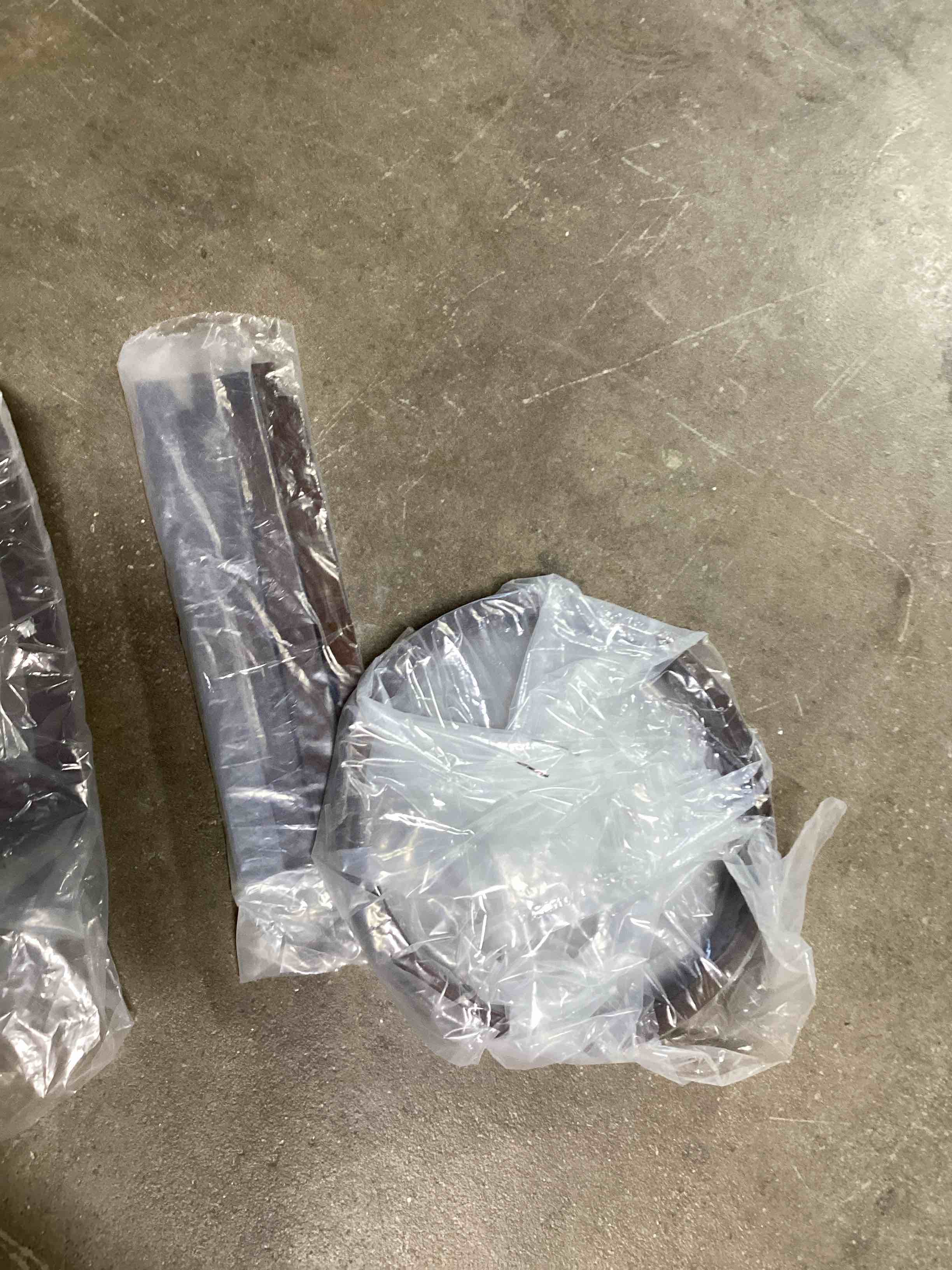 Condition photo showing As Is for tan bar stool no hardware