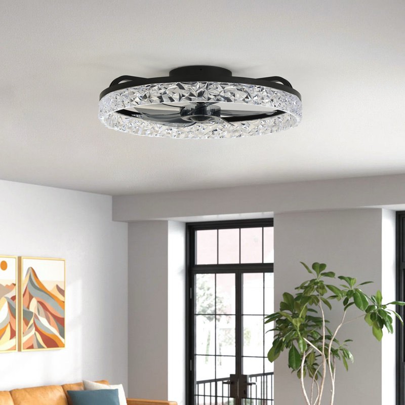 Blodgett 20.3'' Modern Dimmable Ceiling Fan with Lights and Remote 3 Color Temperatures Reversible Mute Motor