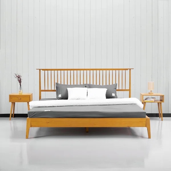 walnut bed frame king size