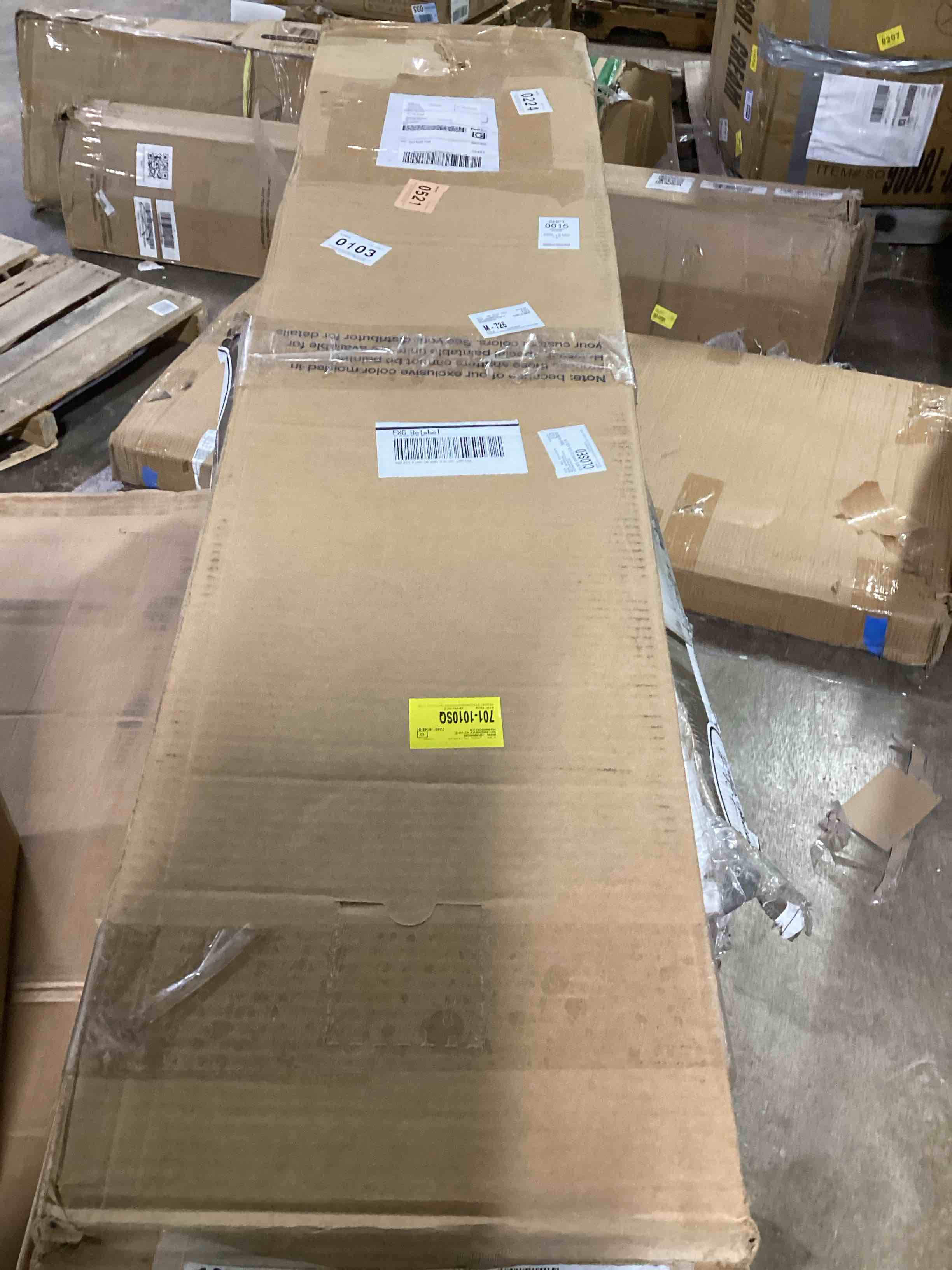 Condition photo showing Good Condition for Mid-America Vinyl, Standard Size Cathedral Top Center Mullion, Open Louver Shutter, w/Installation Shutter-Lok\u0027s \u0026 Matching Screws (Per Pair)