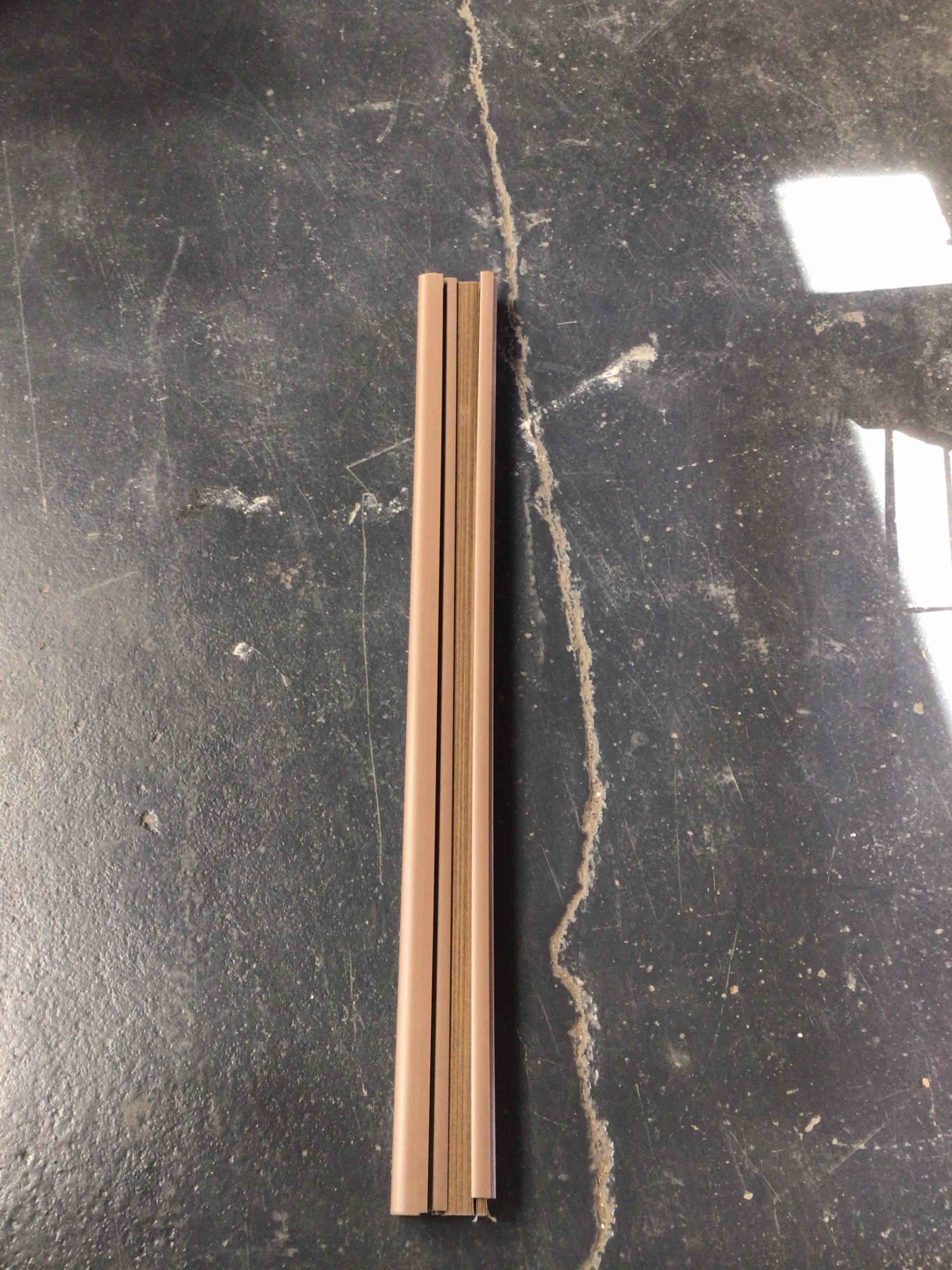 Condition photo showing Good Condition for 38”X72” TWO IN ONE WINDOW BLIND LATTE & WHITE