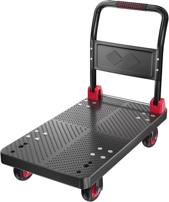 800 POUND CAPACITY BLACK FLAT L-CART