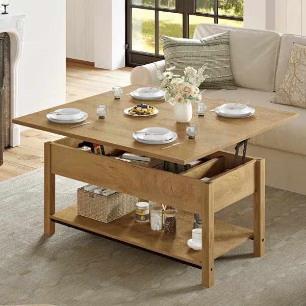 Torron 4-in-1 Multi-Fuction Lift Top Coffee Table with Storage