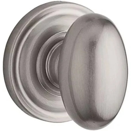 Ellipse Single Dummy Door Knob with Traditional Round Rose