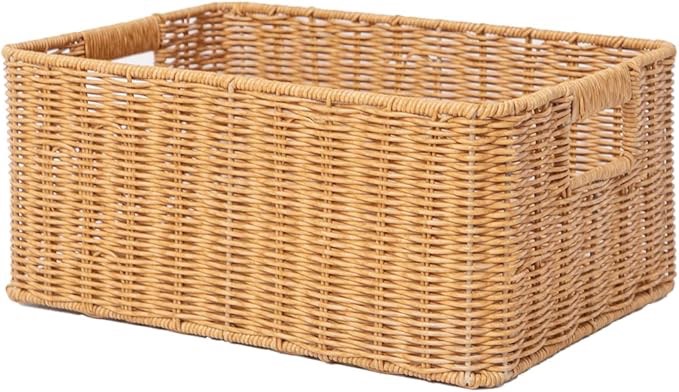 Storit 10.8” x 13.8” x 11.6” Foldable Rattan Basket